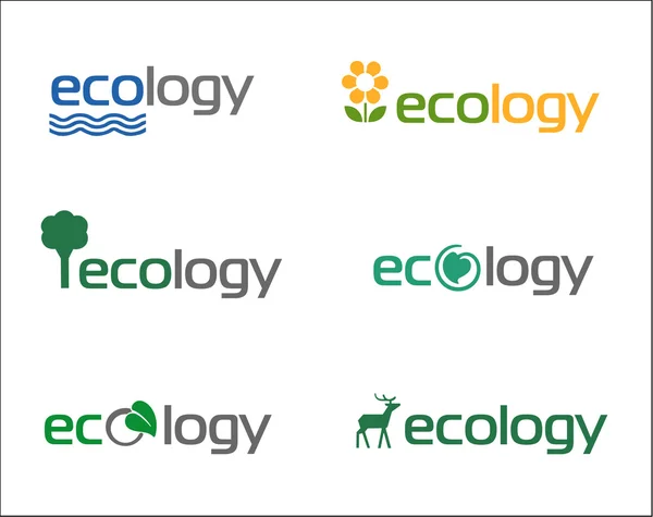 Экология иконки и логотипы Стоковая Картинка