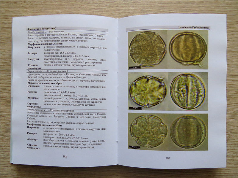 Атлас пыльцевых зёрен растений
