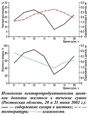 Нектаропродуктивность донника