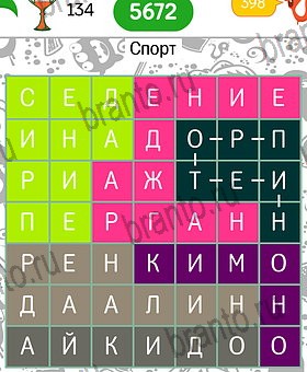 игра Филворды темы: все ответы Уровень 134