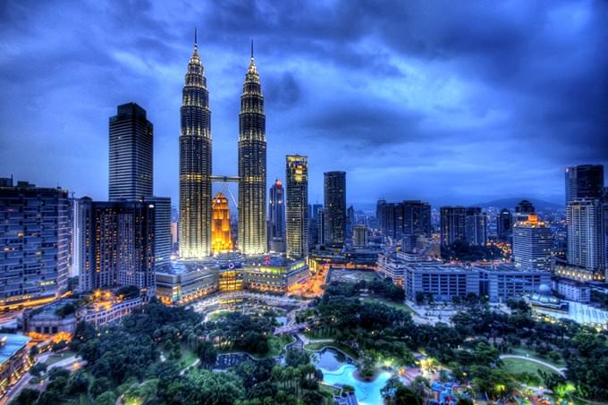 Petronas towers view from the sky bar