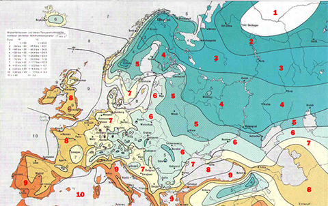 Зоны морозостойкости