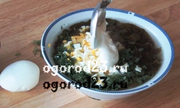 Щавель - холодный суп