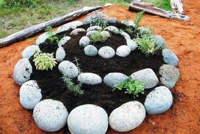 Идеи для сада с использованием камней 