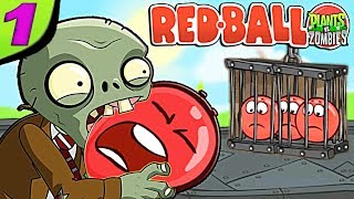 КРАСНЫЙ ШАР НАПАЛ НА ЗОМБИ ПРОТИВ РАСТЕНИЙ Несносный Шарик Plants vs zombies Red Ball 4 Мультик дети