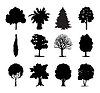 Иконки деревьев | Векторный клипарт