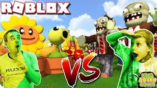 РАСТЕНИЯ ПРОТИВ ЗОМБИ В РОБЛОКС | Приключения PVZ ROBLOX ПО РУССКИ. Папа Зомби дочка стала Растением