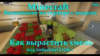 Minecraft Как вырастить хмель/Inductrial Craft2 Автосадовник, селекция растений(Хмель)