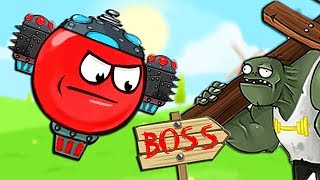 КРАСНЫЙ ШАРИК НАПАЛ НА ЗОМБИ ПРОТИВ РАСТЕНИЙ мультик про ШАР RED BALL 4 Volume 5 INTO THE CAVE PVZ 2