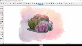 Как выглядит хороший цветник в SketchUp.