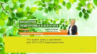 Что нужно знать о растениях на ЕГЭ и ОГЭ. Материал для экзамена.