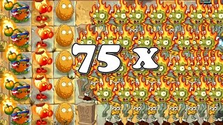 Plants vs Zombies 2 Tricks Fire 75 x Plants Epic Challenge Primal Gameplay Challenge PVZ 2