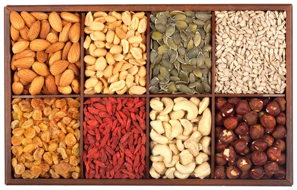 Сырые орехи и семена Стоковое Фото