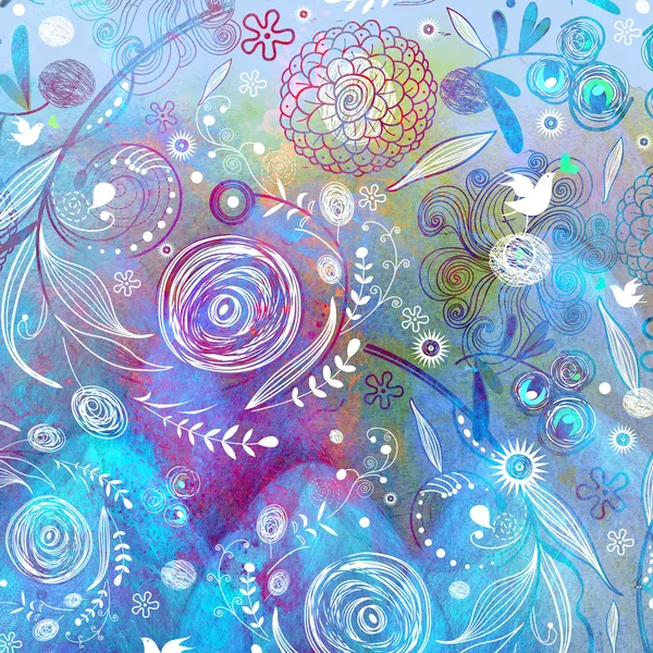 Абстрактный цветочный орнамент Стоковая Картинка
