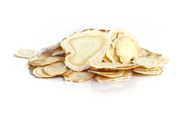 Chinese Herbal medicine - American Ginseng slices (Panax quinquefolius) Лицензионные Стоковые Фото