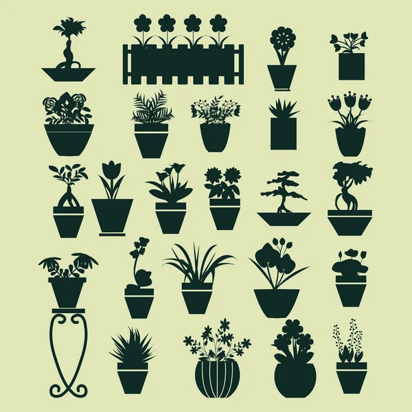 Набор символов коллекции силуэта завода - иллюстрация Лицензионные Стоковые Векторы