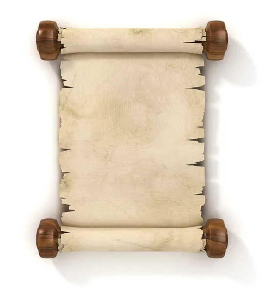 Пергаментный свиток на белом фоне Лицензионные Стоковые Фото