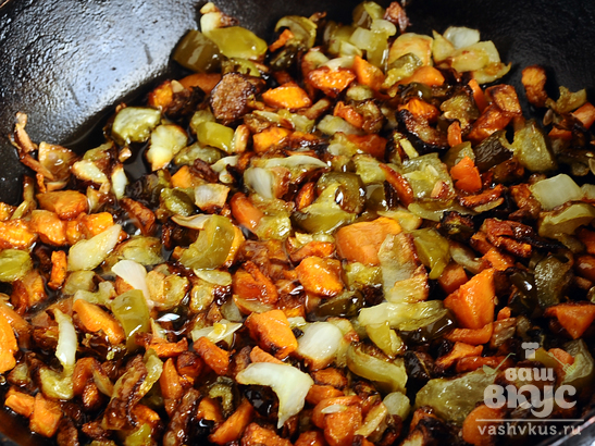 Каша перловая с овощами и нутом