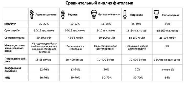 фитолампа для рассады